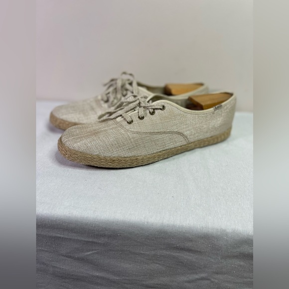 Keds Women’s Tan Lace Up Sneakers Canvas W/ Jute Trim US Size 9.5 - Picture 5 of 8